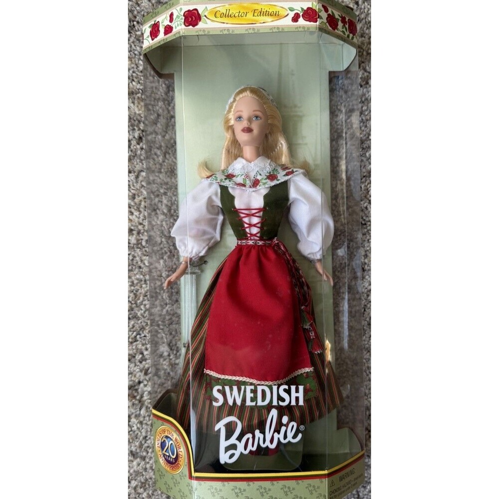 1999 Dolls of the World Swedish Barbie Doll,  Collector Edition NRFB
